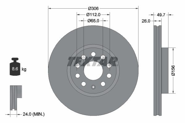 TEXTAR Disco freno 92334805 TEXTAR 92334805 Dischi freno sportivi Terramar (KP1) originale prezzo