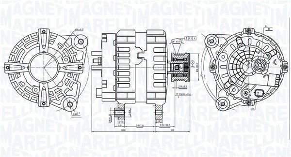Alternatore MAGNETI MARELLI 063736381010 MQA6381 MAGNETI MARELLI 063736381010 Dinamo Nissan PULSAR 2014