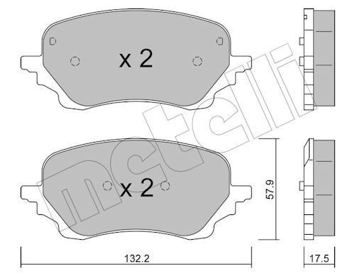 Bremseklodser METELLI 22-1247-0 METELLI 22-1247-0 Bremseklodser FORD PUMA 2019