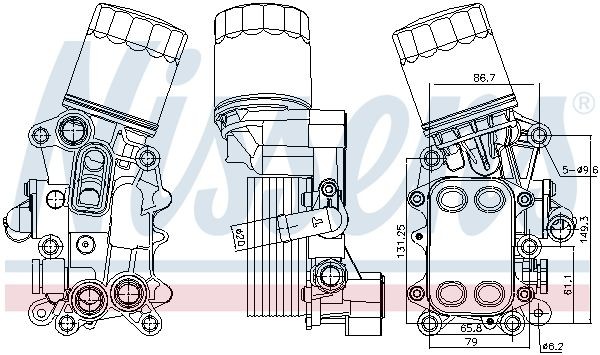 Eļļas radiators, Motoreļļa NISSENS 91311 NISSENS 91311 Eļļas radiators SKODA FABIA 2022
