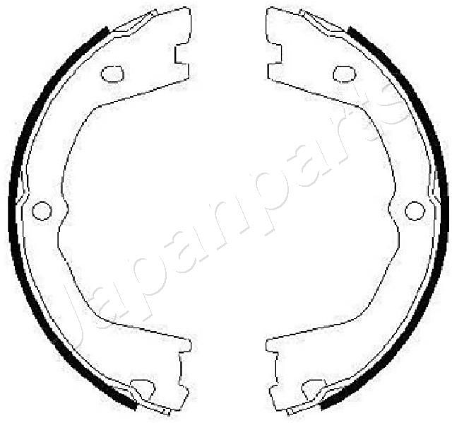 JAPANPARTS Handbromsbackar GF-0232AF GF-0232AF JAPANPARTS Parkeringsbromsbelägg Saab