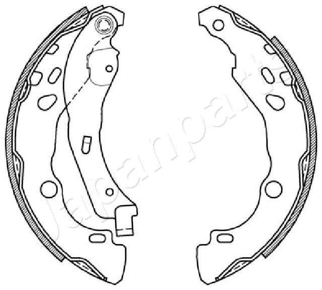 JAPANPARTS Jogo de maxilas de travão GF-0602AF Maxilas de travão JAPANPARTS 5008 GF-0602AF baratos