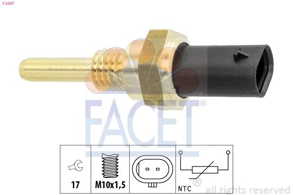 FACET Sensor, temperatura do líquido de refrigeração 7.3397 FACET 7.3397 Sensor da temperatura do líquido de refrigeração Jaguar XE X760 preço