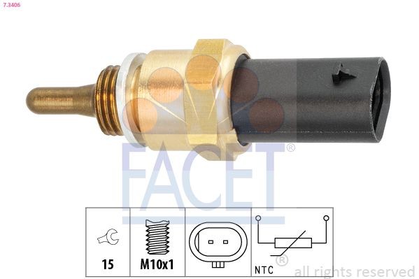 FACET Sensor, oljetemperatur 7.3406 FACET 7.3406 Oljetemperatur sensor Land Rover Range Rover 2 pris