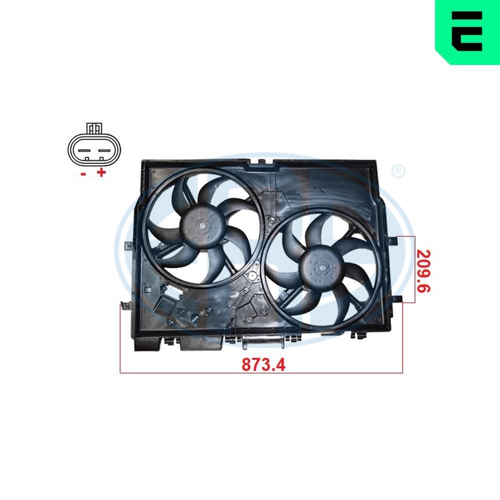 ERA Motoventilateur 352144 352144 ERA Ventilateur de refroidissement Alfa Romeo pas cher