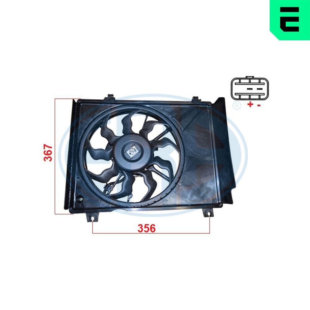 ERA Radiatora ventilators 352146 ERA 352146 Radiatora ventilators HYUNDAI Tucson (NX4, NX4E) lēti