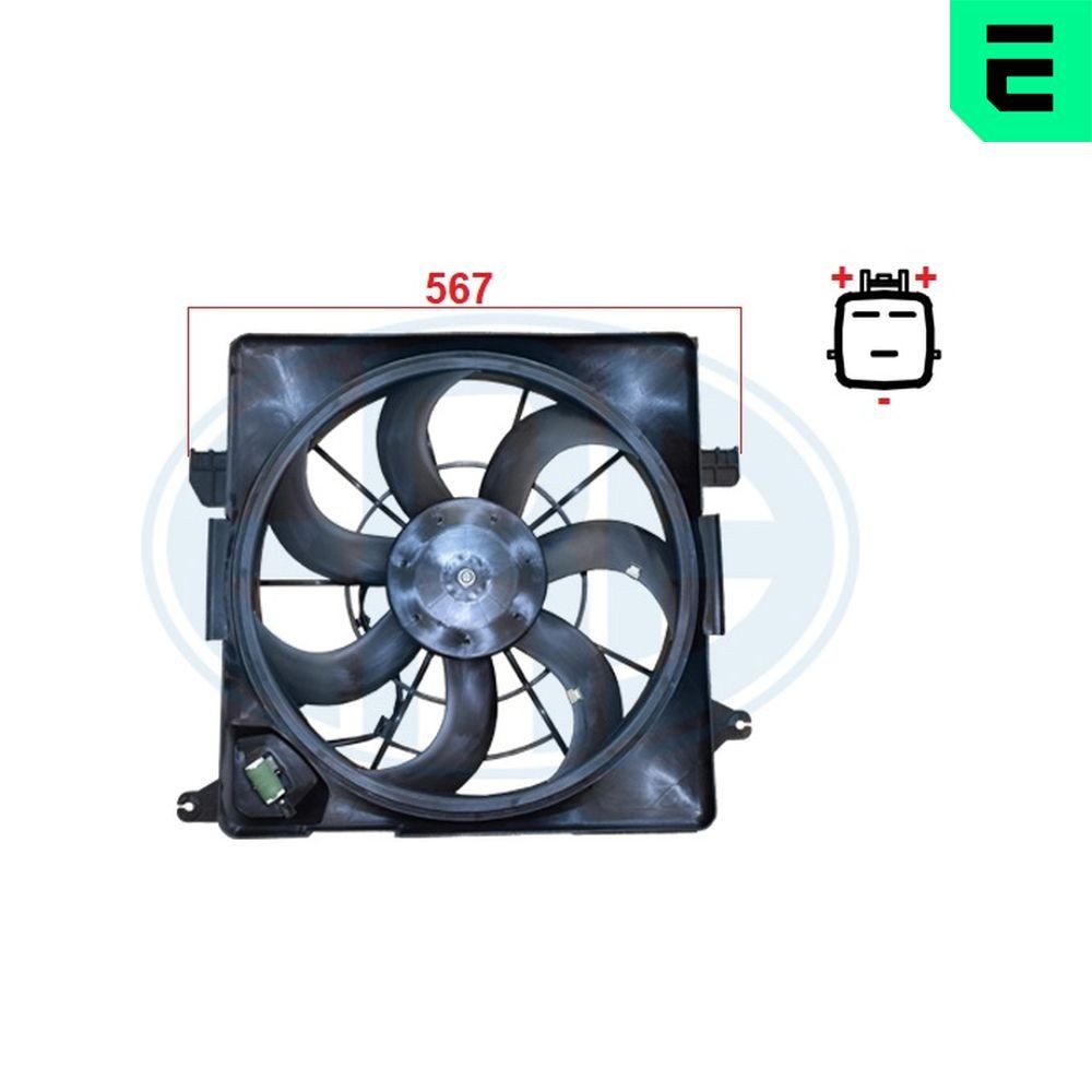 ERA Koelventilator 352149 ERA 352149 Motor ventilator Kia Carens FС goedkoop