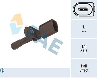 FAE Sensor, ABS 78451 Hjulhastighetsfoler FAE Nissan BLUEBIRD 78451