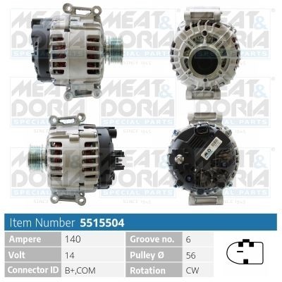 MEAT & DORIA Alternador 5515504 Motor de arranque alternador MEAT & DORIA Q5 5515504 baratos