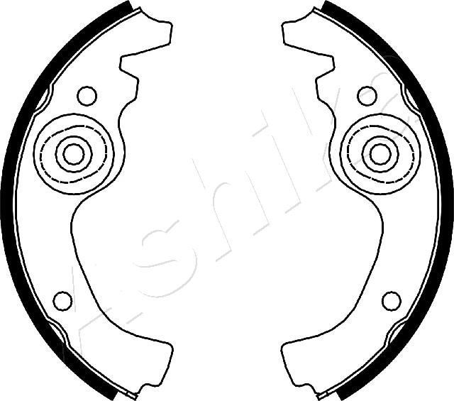 ASHIKA Piduriklotside komplekt 55-00-0234 55-00-0234 Trummelpiduriklotsid ASHIKA FIAT 126
