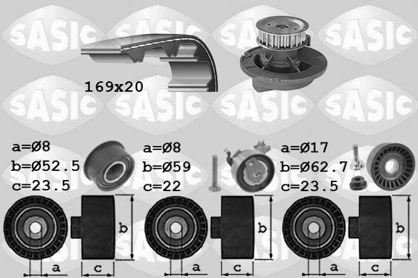SASIC Wasserpumpe + Zahnriemensatz 3906099 3906099 Zahnriemen und Wasserpumpe OPEL CORSA SASIC kaufen