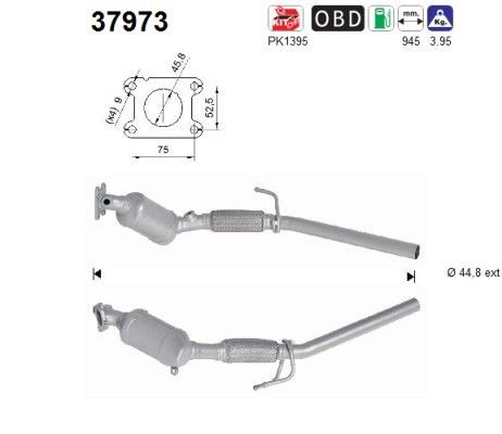 Katalyzátor AS 37973 AS 37973 Katalyzátor Volkswagen POLO 2017