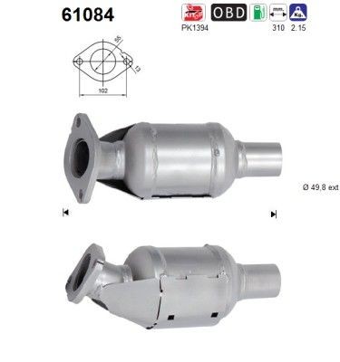 AS Catalizzatore 61084 61084 Catalizzatore AS HYUNDAI ELANTRA costo