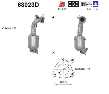 Katalizators AS 68023D AS 68023D Katalizators LAND ROVER RANGE ROVER EVOQUE 2019