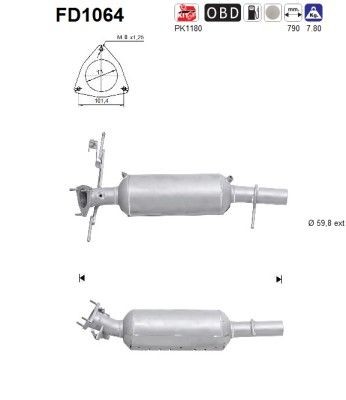 AS Partikelfilter FD1064 Dieselpartikelfilter Land Rover LC FD1064 AS