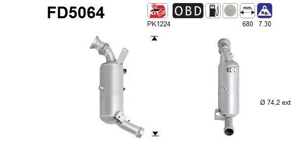 AS Partikelfilter FD5064 AS FD5064 Mercedes W116 DPF pris