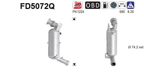 Filter pevných častíc AS FD5072Q AS FD5072Q: Filter pevných častíc Mercedes Trieda C 2022