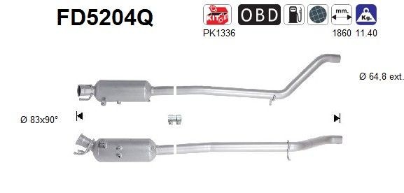 AS Kvēpu filtrs FD5204Q AS FD5204Q Kvēpu filtrs MERCEDES-BENZ B Klase (W246, W242) lēti