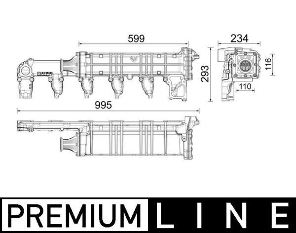 MAHLE EGR dzesētājs CE 37 000P MAHLE CE 37 000P EGR dzesētājs Renault SCÉNIC lēti