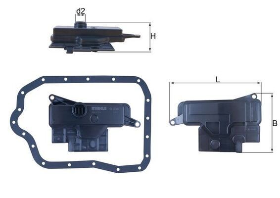 MAHLE Filtro hidráulico, caixa de velocidades automática HX 234D HX 234D Conjunto do filtro hidráulico caixa velocidades automática TOYOTA HIACE MAHLE