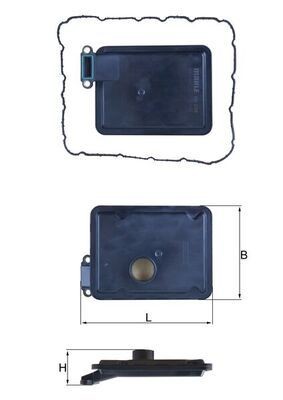 MAHLE Hydrauliekfilterset, automatische aandrijving HX 254D HX 254D Versnellingsbak, filter HYUNDAI GENESIS MAHLE