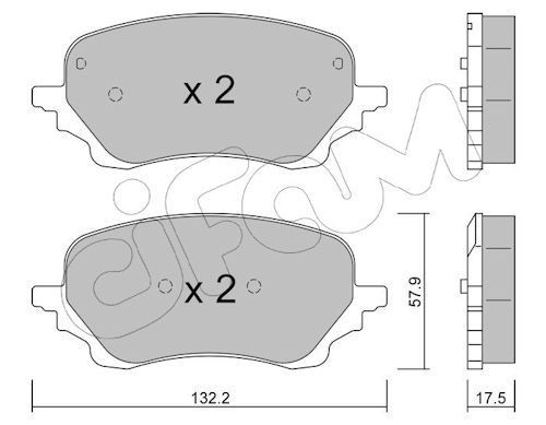CIFAM Bremsbeläge 822-1247-0 Bremsbeläge CIFAM Ford TRANSIT COURIER 822-1247-0
