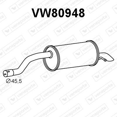 VENEPORTE Einddemper VW80948 Einddemper VENEPORTE SEAT VW80948