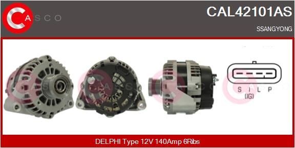 Dynamo / Alternator CASCO CAL42101AS CASCO CAL42101AS Wisselstroomdynamo SSANGYONG RODIUS 2011