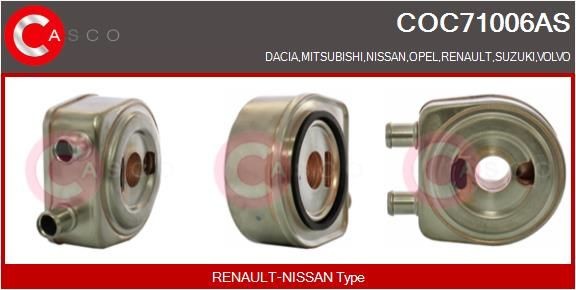 Radiatore olio motore CASCO COC71006AS CASCO COC71006AS Radiatore olio motore Suzuki GRAND VITARA 2011
