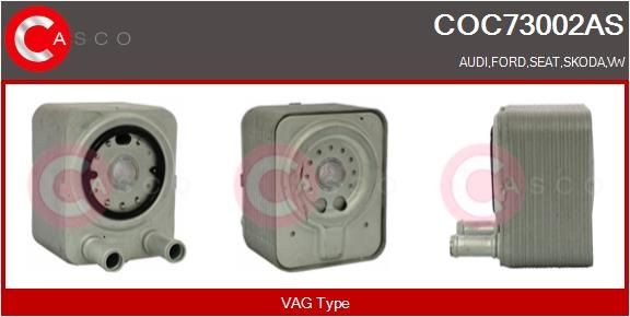 CASCO Chladič motorového oleja COC73002AS Olejový chladič CASCO Seat EXEO COC73002AS