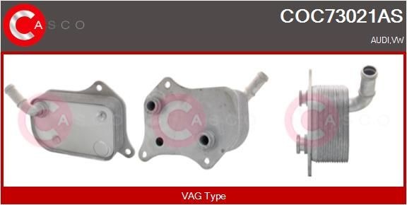 CASCO Oljekjøler, motorolje COC73021AS Oljekjøler CASCO TT COC73021AS billige