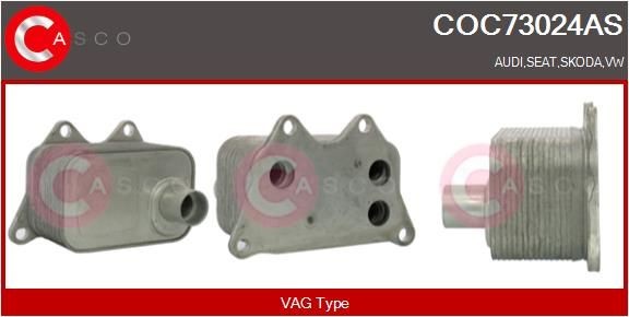 CASCO Oljekjøler, motorolje COC73024AS Oljekjøler CASCO TT COC73024AS billige