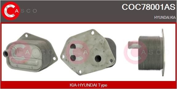 CASCO Oliekoeler COC78001AS CASCO COC78001AS Oliekoeler Hyundai ACCENT originele