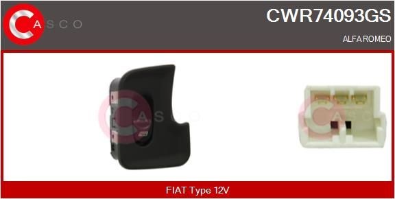 Fensterheberschalter CASCO CWR74093GS ALFA ROMEO BRERA 2006 Fensterheber-Schalter CASCO CWR74093GS