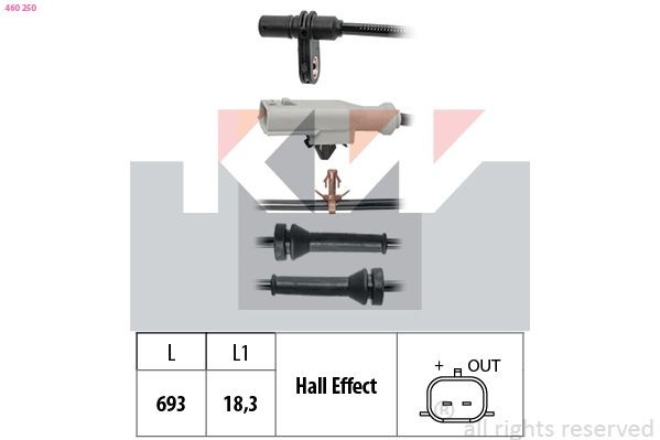 KW Andur, rattapöörete arv 460 250 460 250 KW ABS andur Jaguar odav