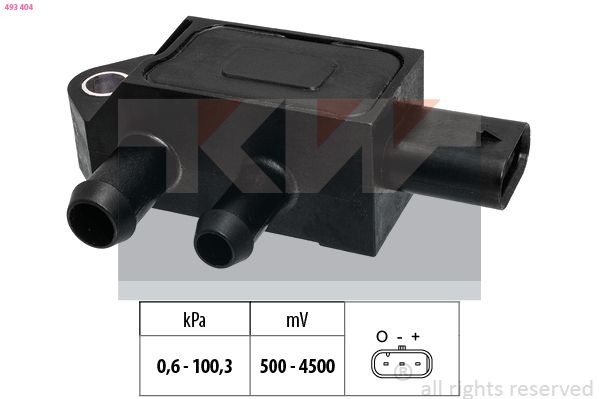 KW Uitlaatgasdruk sensor 493 404 Hyundai ix20 Verschildruksensor KW 493 404
