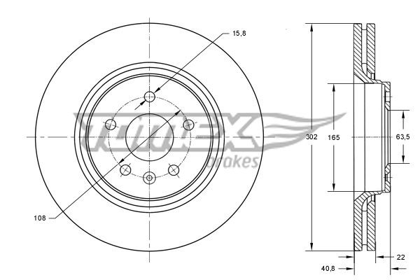 TOMEX brakes Piduriketas TX 74-14 TX 74-14 Piduriketas VOLVO V70 TOMEX brakes
