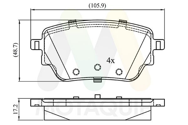 MOTAQUIP Plaquettes de frein LVXL2073 Porsche MACAN Plaquettes de frein MOTAQUIP LVXL2073