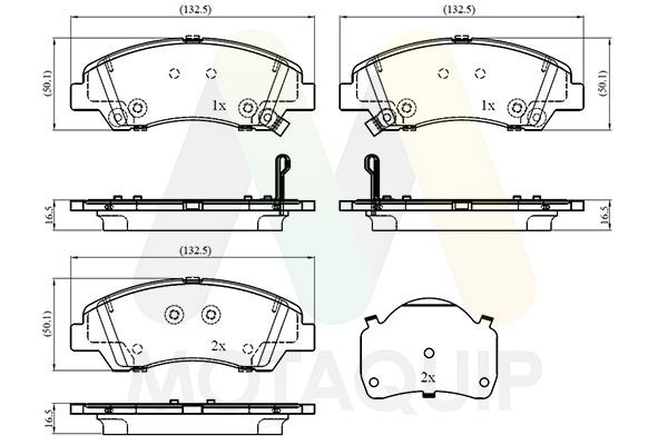MOTAQUIP Bremseklosser LVXL2075 Bremsebelegg MOTAQUIP Porsche MACAN LVXL2075