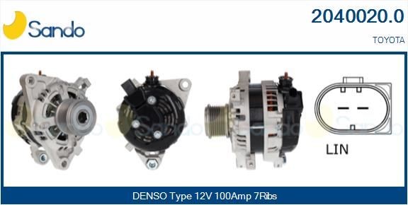 SANDO Alternateur 2040020.0 SANDO 2040020.0 Alternateur Toyota Hilux Mk8 prix