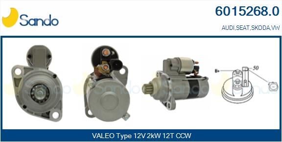SANDO Startmotor 6015268.0 6015268.0 Startmotor SANDO VOLKSWAGEN TOURAN