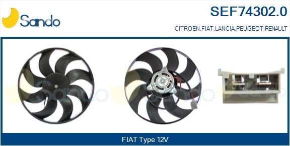 Koelventilator SANDO SEF74302.0 SANDO SEF74302.0 Radiateurventilator PEUGEOT 806 2003