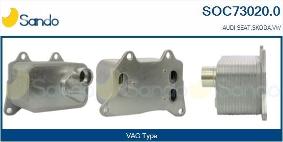 SANDO Engine oil cooler SOC73020.0 SOC73020.0 SANDO oil cooler SEAT IBIZA