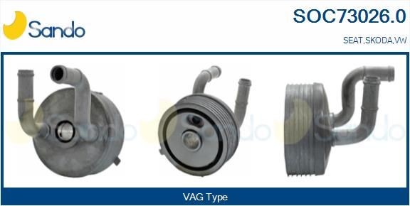 SANDO Engine oil cooler SOC73026.0 SOC73026.0 SANDO oil cooler for SEAT IBIZA