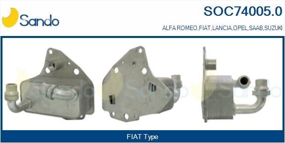 SANDO Ψυγείο λαδιού, λάδι κινητήρα SOC74005.0 Ψυγείο λαδιού SANDO Alfa Romeo 159 SOC74005.0