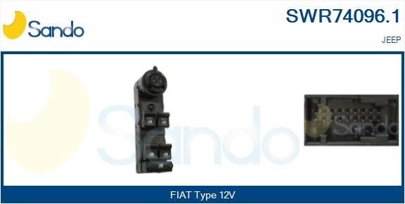 SANDO Διακόπτης, γρύλος παραθύρου SWR74096.1 SWR74096.1 Διακόπτες ηλεκτρικών παραθύρων αυτοκινήτων JEEP CHEROKEE SANDO