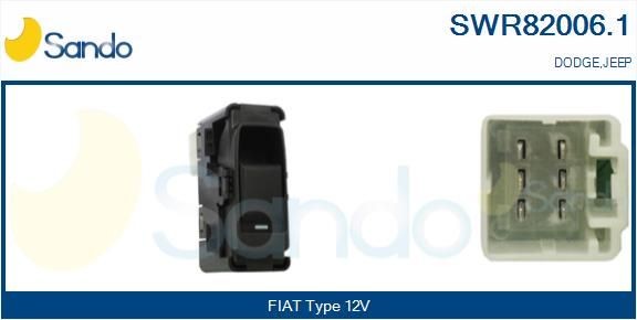 SANDO Kytkin, lasinnostin SWR82006.1 SWR82006.1 SANDO Lasinnostimen kytkin JEEP
