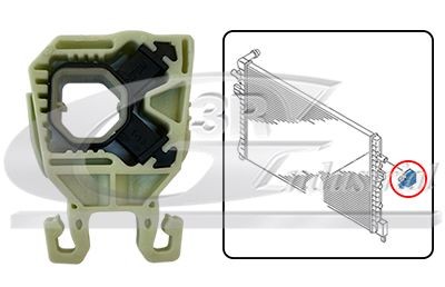3RG Supporto, Radiatore 83745 3RG 83745 Parti fissaggio radiatore 850 Sedan originale prezzo