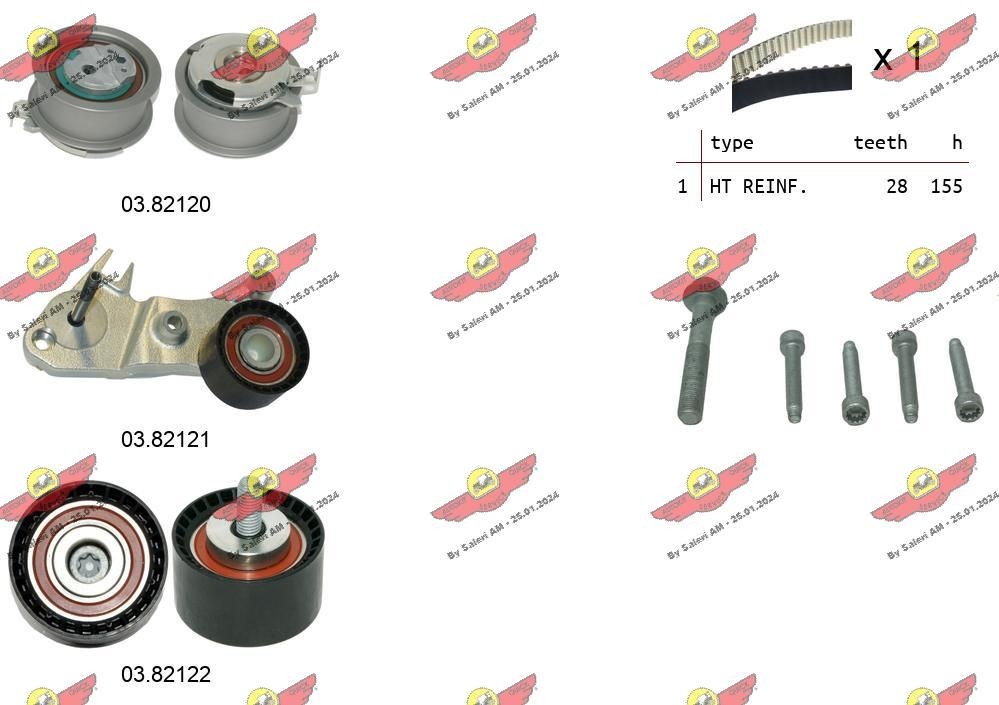 AUTOKIT Σετ οδοντωτού ιμάντα 04.5481 04.5481 Οδοντωτός ιμάντας VOLVO S90 AUTOKIT