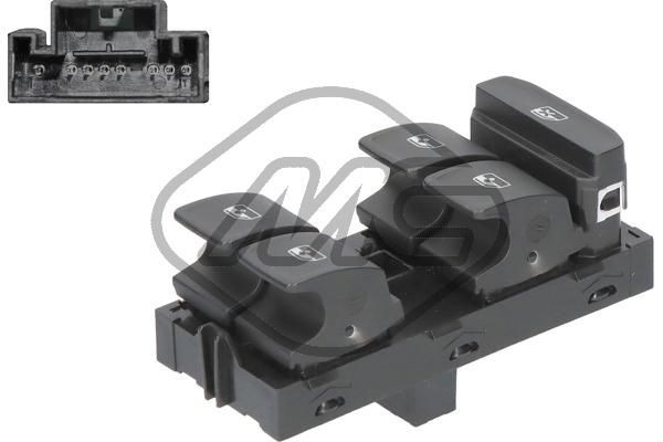 Metalcaucho Bouton de lève-vitre 43759 Metalcaucho Contacteur leve-vitre OPEL 43759